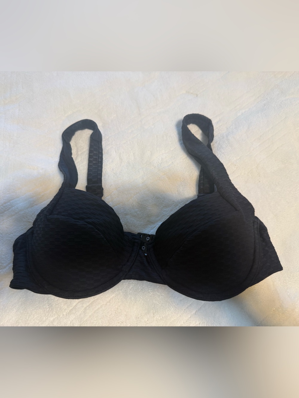 Black Underwire Bikini Top - Supportive Swim Bra